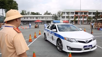 Khai mạc Hội thi lái xe giỏi và an toàn lực lượng CSGT phía Nam