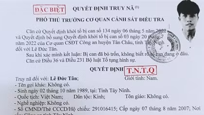 Truy nã toàn quốc kẻ bắt người trái pháp luật và cướp tài sản