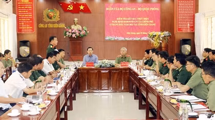 Kiểm tra công tác phối hợp giữa các lực lượng vũ trang trên địa bàn tỉnh Kiên Giang
