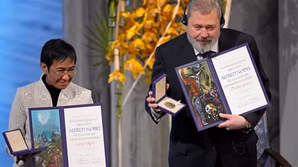 Nhà báo Nga bán huy chương Nobel lấy 103 triệu USD giúp trẻ em Ukraine