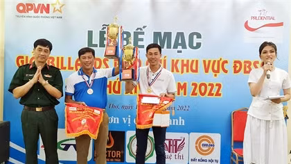 Bế mạc Giải Bida Báo chí khu vực ĐBSCL năm 2022