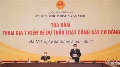 Ủy ban Quốc phòng và An ninh lấy ý kiến dự thảo Luật Cảnh sát cơ động