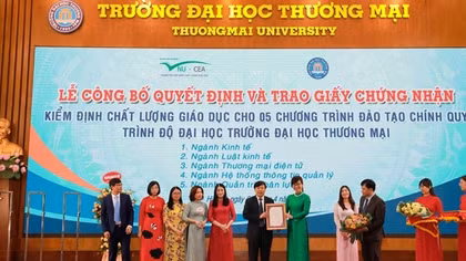 Trường ĐH Thương mại có thêm 5 ngành được kiểm định chất lượng giáo dục