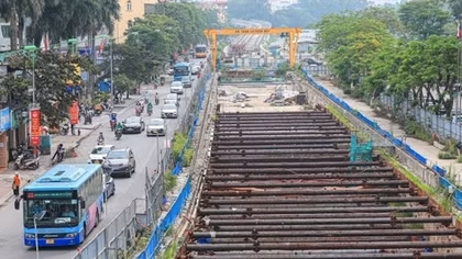 Thi công ga ngầm metro Nhổn-ga Hà Nội trở lại trong tháng 9/2022