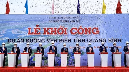 Khởi công đường ven biển Quảng Bình có tổng mức đầu tư 2.200 tỷ đồng
