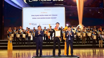 Ứng dụng TPBank Biz của TPBank nhận đánh giá 5 sao trong Sao Khuê 2022