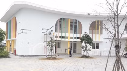 Chưa đưa vào sử dụng, trường mầm non hiện đại nhất TP Huế đã phải sửa chữa