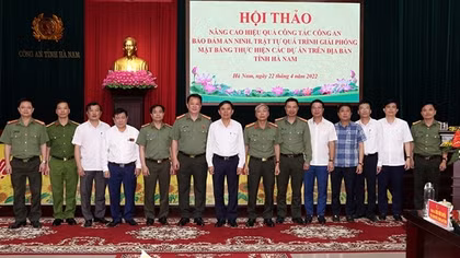 Hội thảo nâng cao hiệu quả công tác Công an bảo đảm ANTT quá trình giải phóng mặt bằng