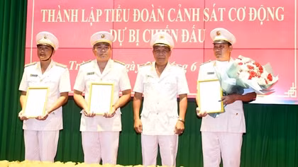 Công an tỉnh Trà Vinh thành lập Tiểu đoàn Cảnh sát cơ động dự bị chiến đấu
