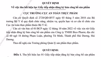 Cảnh báo không sử dụng sản phẩm bảo vệ sức khỏe Ginkgo Bico