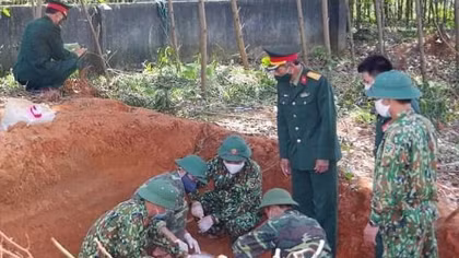 Tìm thấy 6 bộ hài cốt liệt sĩ ở khu vực Nam sông Bến Hải