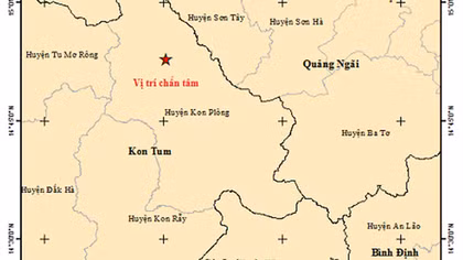 Kon Tum lại tiếp tục xảy ra 2 trận động đất