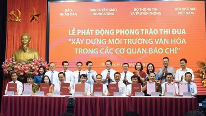 Phát động phong trào thi đua “Xây dựng môi trường văn hoá trong cơ quan báo chí”