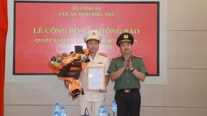 Công bố quyết định điều động Phó Cục trưởng Cục An ninh điều tra