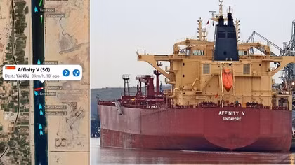 Tàu dầu mất lái chắn ngang kênh đào Suez