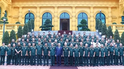 Chủ tịch nước Nguyễn Xuân Phúc tiếp đại biểu cựu chiến binh Mặt trận Vị Xuyên – Hà Tuyên
