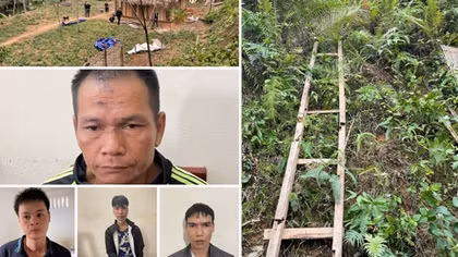 Đào hố trên đồi cao để chôn giấu ma tuý