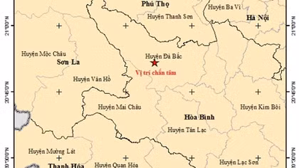 Hòa Bình xảy ra động đất, gây rung chấn khu vực xung quanh
