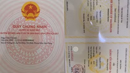 Thủ thuật quái chiêu của nhóm làm sổ đỏ, bằng cấp, căn cước giả