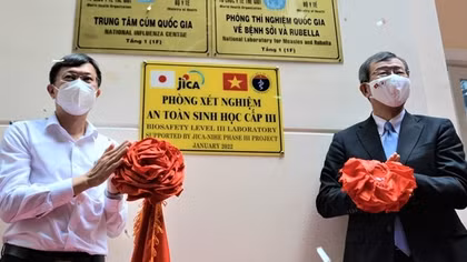 JICA hỗ trợ khánh thành Phòng xét nghiệm An toàn sinh học cấp độ 3