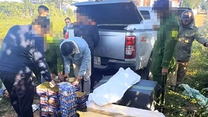 Bắt đối tượng vận chuyển gần 700kg pháo nổ