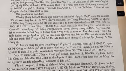 Tìm người bị tố giác và phương tiện liên quan
