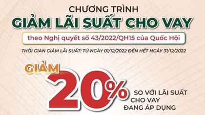 Agribank giảm tiếp 20% so với lãi suất cho vay để hỗ trợ khách hàng