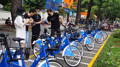 Sẽ có hơn 200 điểm trạm cho thuê xe đạp công cộng tại Hà Nội