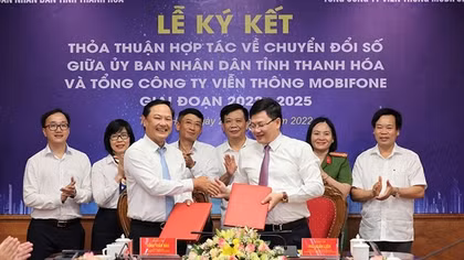 MobiFone ký kết thỏa thuận hợp tác chuyển đổi số với UBND tỉnh Thanh Hóa