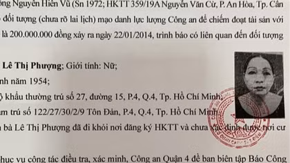 Truy tìm người phụ nữ liên quan đến vụ mạo danh Công an lừa đảo 200 triệu đồng