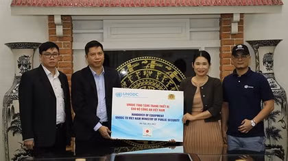 UNODC hỗ trợ Bộ Công an trang thiết bị phòng, chống tội phạm