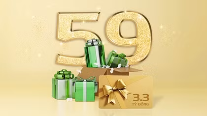 Ưu đãi hấp dẫn dành cho khách hàng nhân dịp sinh nhật 59 năm Vietcombank