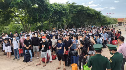 Tiếp nhận 226 công dân Việt Nam từ Campuchia về nước