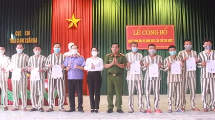 Các trại giam công bố quyết định đặc xá của Chủ tịch nước