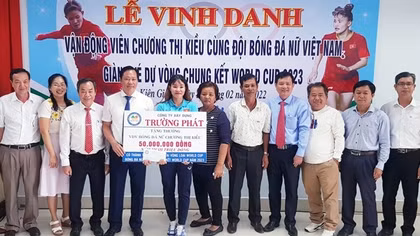 Kiên Giang vinh danh nữ cầu thủ bóng đá Chương Thị Kiều