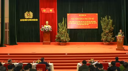 Hội thảo khoa học định hướng và giải pháp phát huy vai trò của quần chúng bảo đảm an ninh, trật tự ở cơ sở