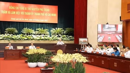 Tổng Bí thư: TP Hồ Chí Minh phát huy hơn nữa vai trò đầu tàu, động lực phát triển vùng Đông Nam Bộ và cả nước