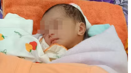Bé gái sơ sinh bị bỏ rơi phía trước một trang trại sản xuất