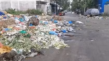 Rác chợ ngập ngụa, ruồi bọ tràn vào nhà dân