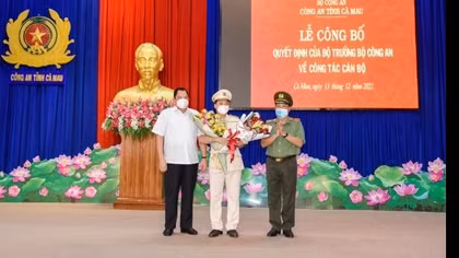 Công an tỉnh Cà Mau có tân Phó Giám đốc