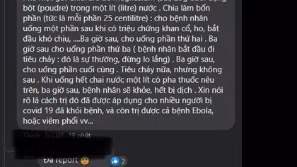 Cẩn trọng với những phương pháp chữa COVID-19 của “bác sĩ mạng”