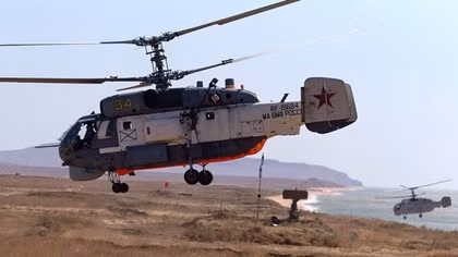 Máy bay Ka-27 Nga chở thành viên FSB đâm vào vách núi