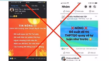 Thông tin về đổi hình thức thi tốt nghiệp THPT năm 2022 là sai sự thật