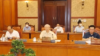 Tổng Bí thư chủ trì họp lãnh đạo chủ chốt về công tác phòng chống dịch COVID-19