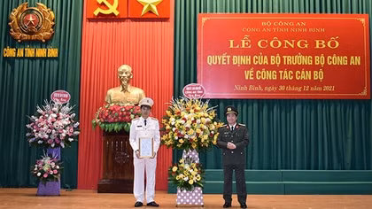 Công an tỉnh Ninh Bình có tân Phó Giám đốc