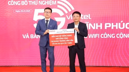 Viettel khai trương 5G, bàn giao mạng wifi miễn phí tại Vĩnh Phúc