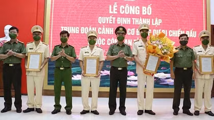 Thành lập Trung đoàn Cảnh sát cơ động dự bị chiến đấu thuộc Công an tỉnh Nghệ An
