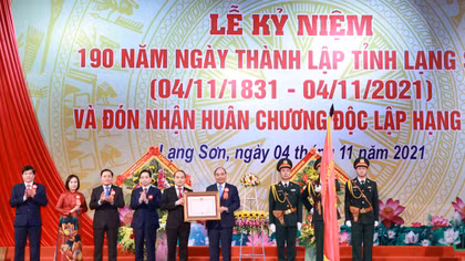 Kỷ niệm 190 năm thành lập tỉnh Lạng Sơn và đón nhận Huân chương Độc lập hạng Nhất