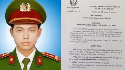 Tiếc thương người cán bộ công an dũng cảm