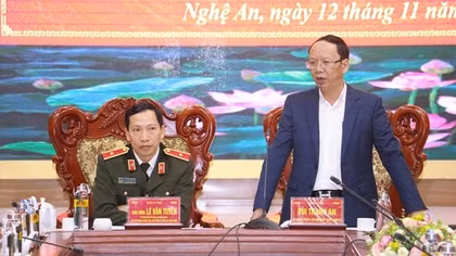 Uỷ ban kiểm tra Đảng ủy Công an Trung ương làm việc với Đảng bộ Công an tỉnh Nghệ An
